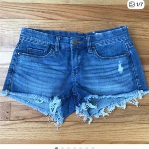 Blank NYC Distressed Blue Denim Shorts Little Queenie